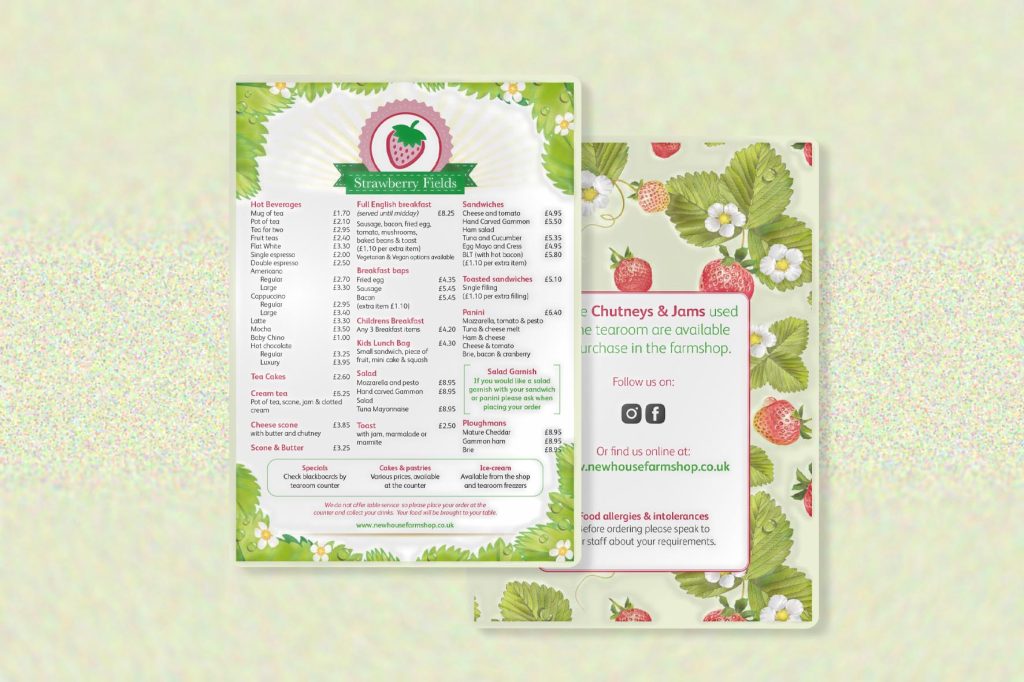 Menus - MR Printers Horsham