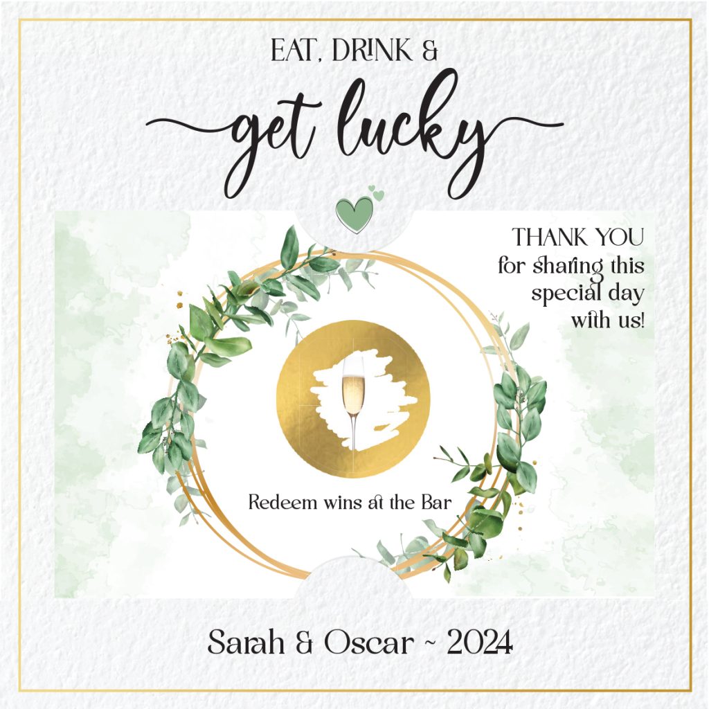 Wedding scratch cards